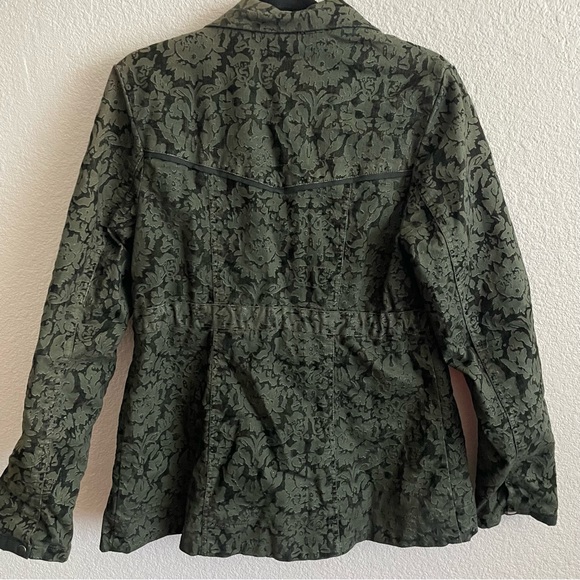 Anthropologie Hei Hei Burnett Anorak Olive Utility Velvet Jacket - Picture 7 of 10
